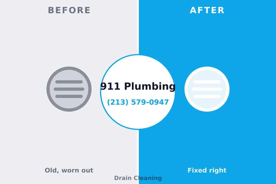 Before and after: plumbing repair Piedmont, OK